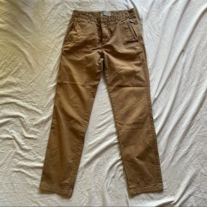 EVERLANE TAN HIGH WAIST KHAKI STRAIGHT LEG